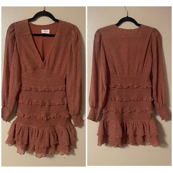 STORIA Polka Dot Ruffled Mini Dress - Picture 2 of 8